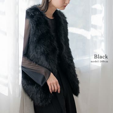 Loungedress】フェイクファーベスト[品番：PALW0004326]｜PAL
