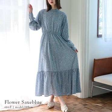 ワンピース ジャガード フリル[品番：LGMW0005095]｜La-gemme