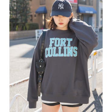 ゲーミングVネックスウェットロングTシャツ ユニセックス ロゴ