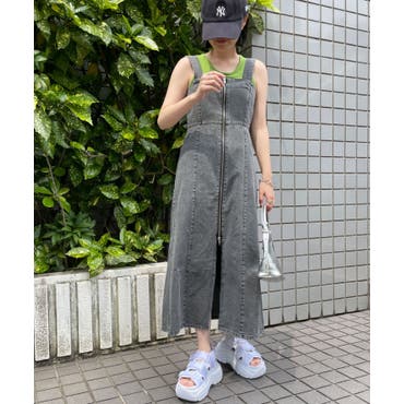 08mab フード付きノースリーブロングワンピース 08Mab フード付き リネン ノースリーブ ロングワンピース 黒