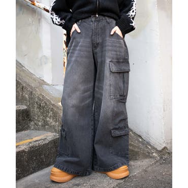 NOVESSELセパレートデニムカーゴパンツ 全1色 ルーズデニム