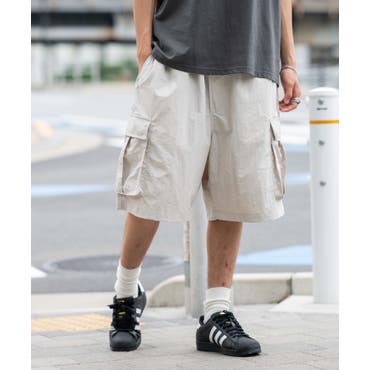 LPFG メンズ NO.13 バミューダ　ハーフパンツ　美品 MEN ライトストレッチポンチハーフパンツ ブルー