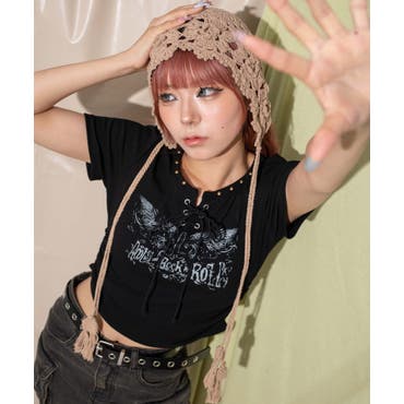 Josemoon レザーフラップビスチェ LEATHER FLAP BUSTIER(36 IVORY): TOPSjosemoon