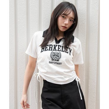 リボン付きロゴプリント半袖Tシャツ[品番：ERMW0000132]｜moment+