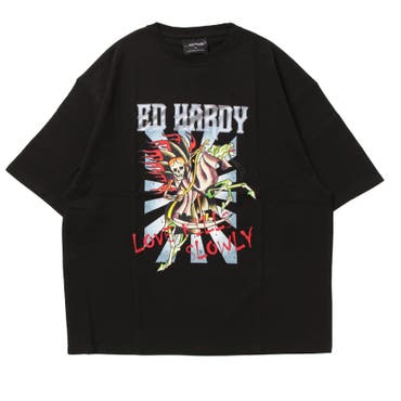 ScoLar - Scolar 花アニマルスカラーちゃん 配色メロウミシンTシャツ 151616：花アニマルスカラーちゃん 配色メロウミシンTシャツの