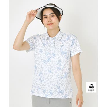 ロゴテープ総柄ポロシャツ[品番：STJW0012732]｜Samantha GOLF