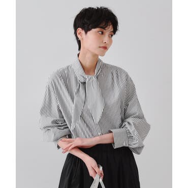 韓国 ファッション ストライプシャツ[品番：STMM0000698