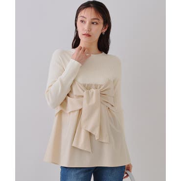 ラッフルフリル トップス ダンボールニット[品番：LGMW0005250