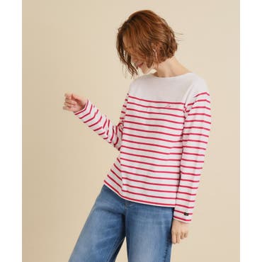 スカラーちゃんボーダー切替ロングスリーブTシャツ[品番