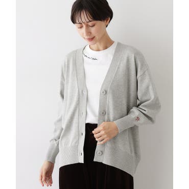 新品】定価58,300円 レリアン ミックスニットカーディガン グレー 13＋