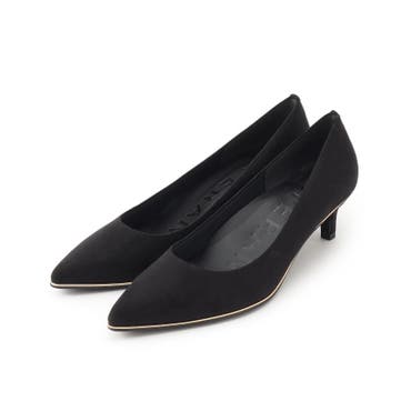 ⭐︎美品⭐︎BONITAS ポインテッドパンプス　ブラック 6.5cm ヒール 太めヒール ポインテッドトゥ ブラック パンプス