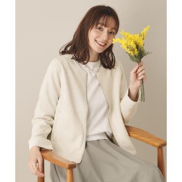 ノーカラーフレアラインジャケット ジャケット アウター レディース 春服 秋服 ジャケット ノーカラージャケット フレアライン[品番