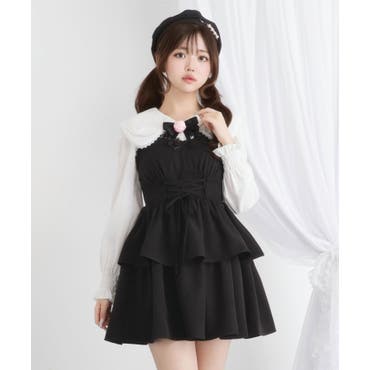 Tika キャバドレス シースルースリーブ×ツイードセットアップ