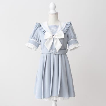 ヴィンテージフラワー裾スカラップタイトミニドレス[品番