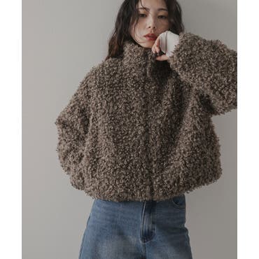 ランバンオンブルー　ファー　ケープ　ポンチョ　ジャケット　38 ランバンオンブルー ファー ケープ ポンチョ ジャケット 38