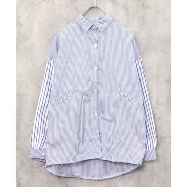 オーバーサイズストライプシャツ【韓国ファッション】[品番