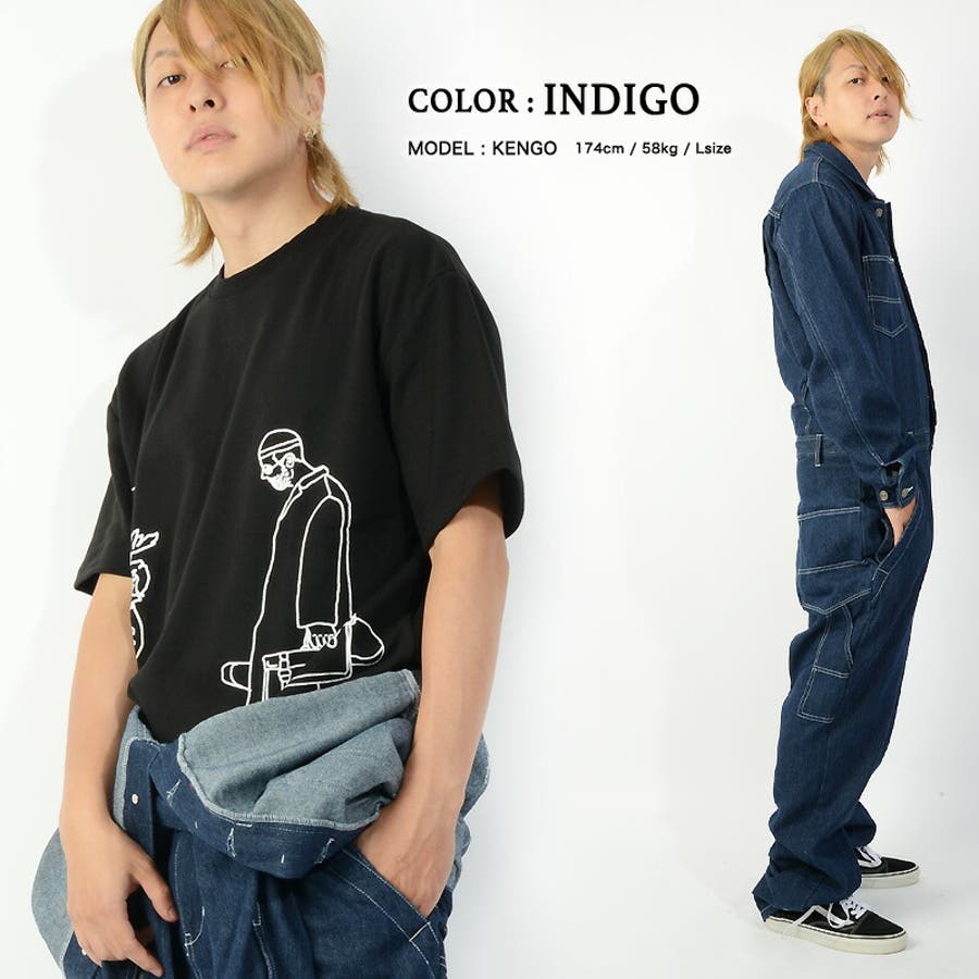 つなぎ デニム オールインワン[品番：OCGW0001800]｜ONE 4