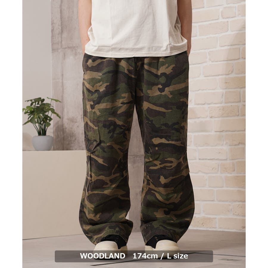 パラシュートパンツ メンズ 迷彩[品番：OCGW0004095]｜ONE 4
