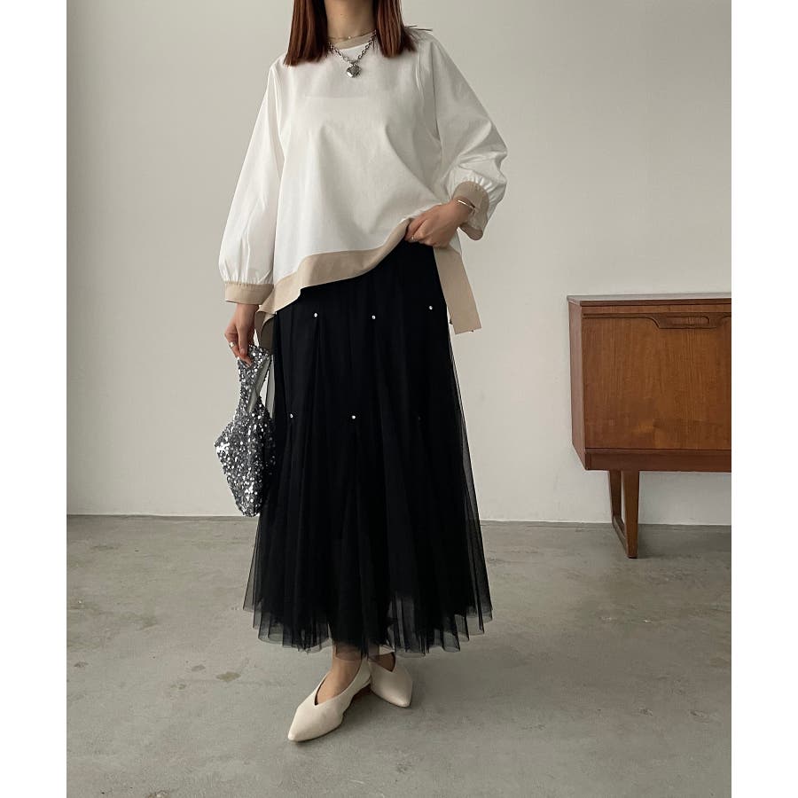 WONEM（ウォンエム）の「ドットグロッシーロングスカート