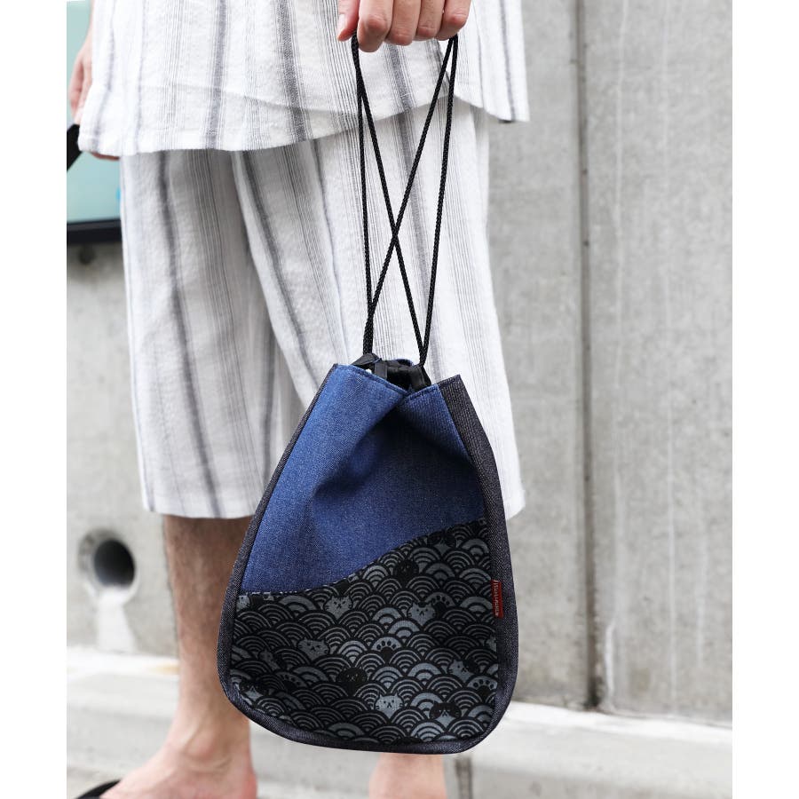 信玄袋 デニム 巾着[品番：EH000005915]｜8（eight） （エイト