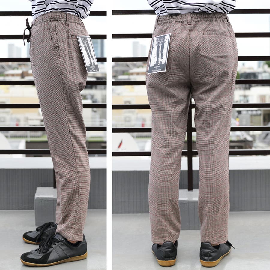 チェックパンツ メンズ テーパードパンツ[品番：EH000005327]｜8