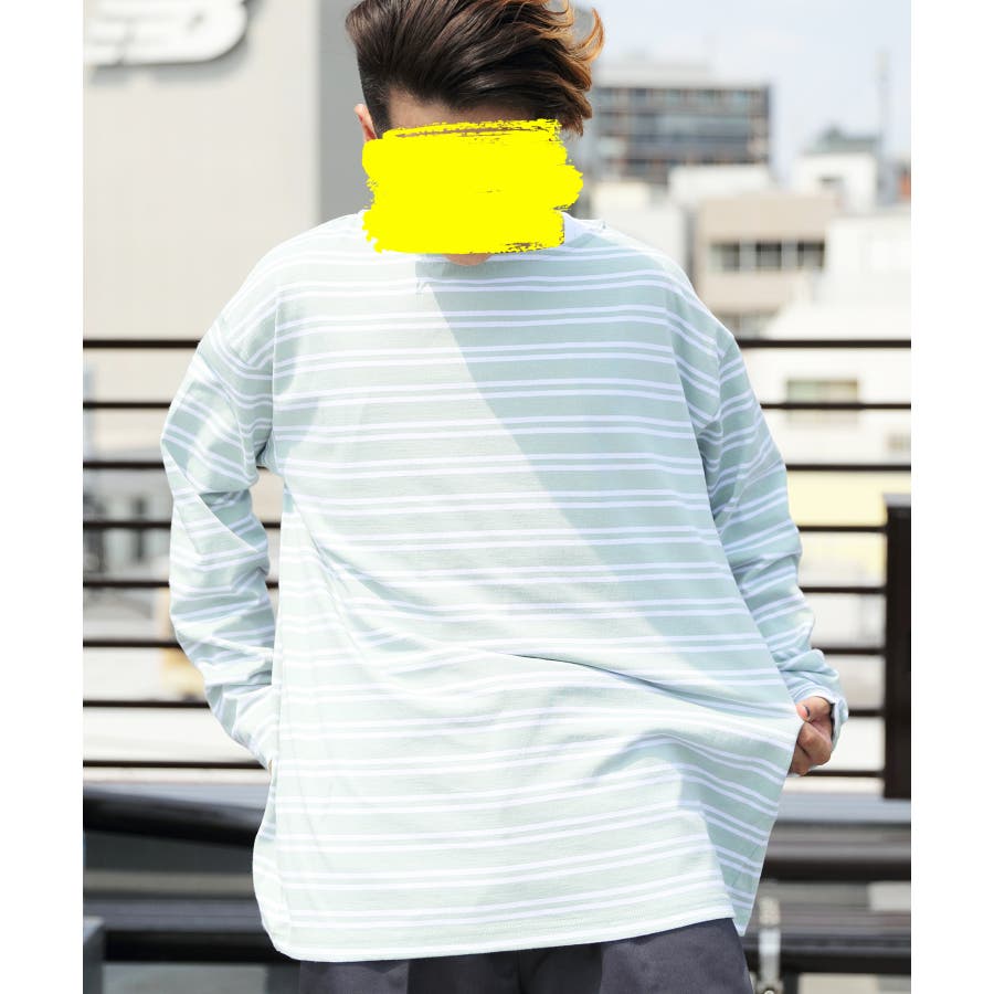 ボーダーロンT メンズ コットン[品番：EH000005605]｜8（eight