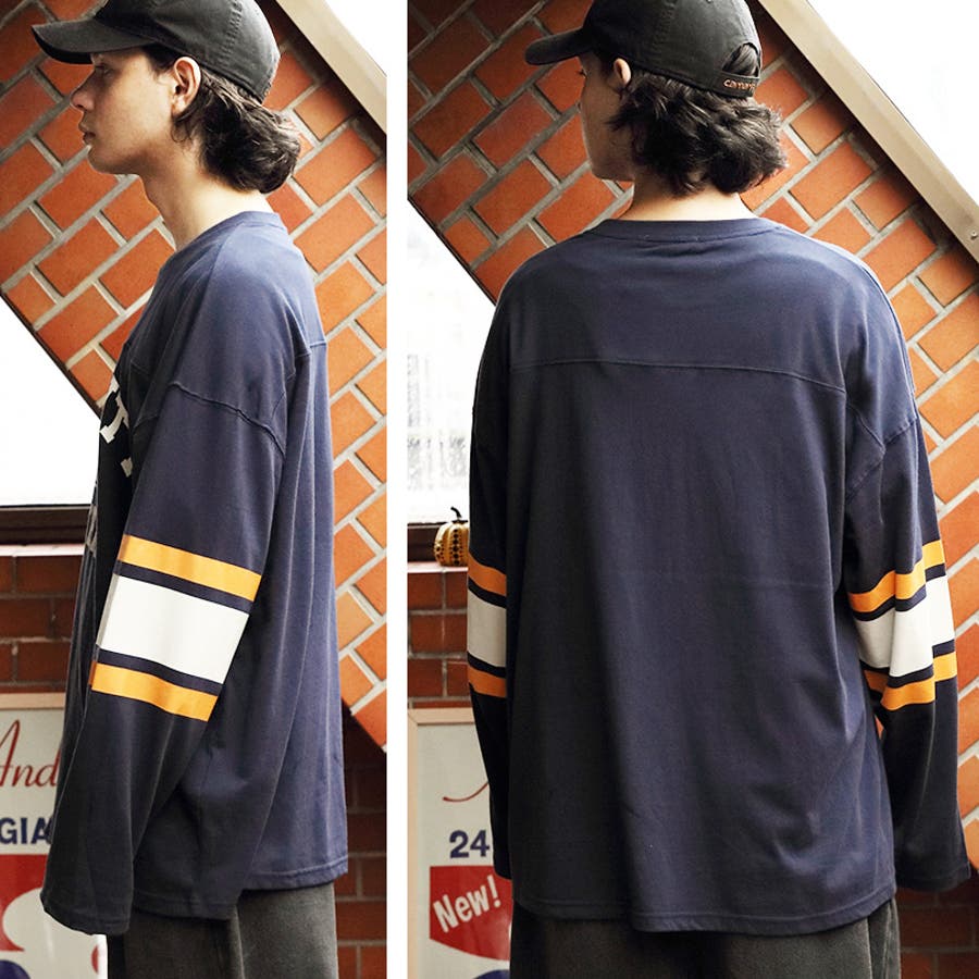 フットボールTシャツ ロングTシャツ メンズ[品番：EH000005865