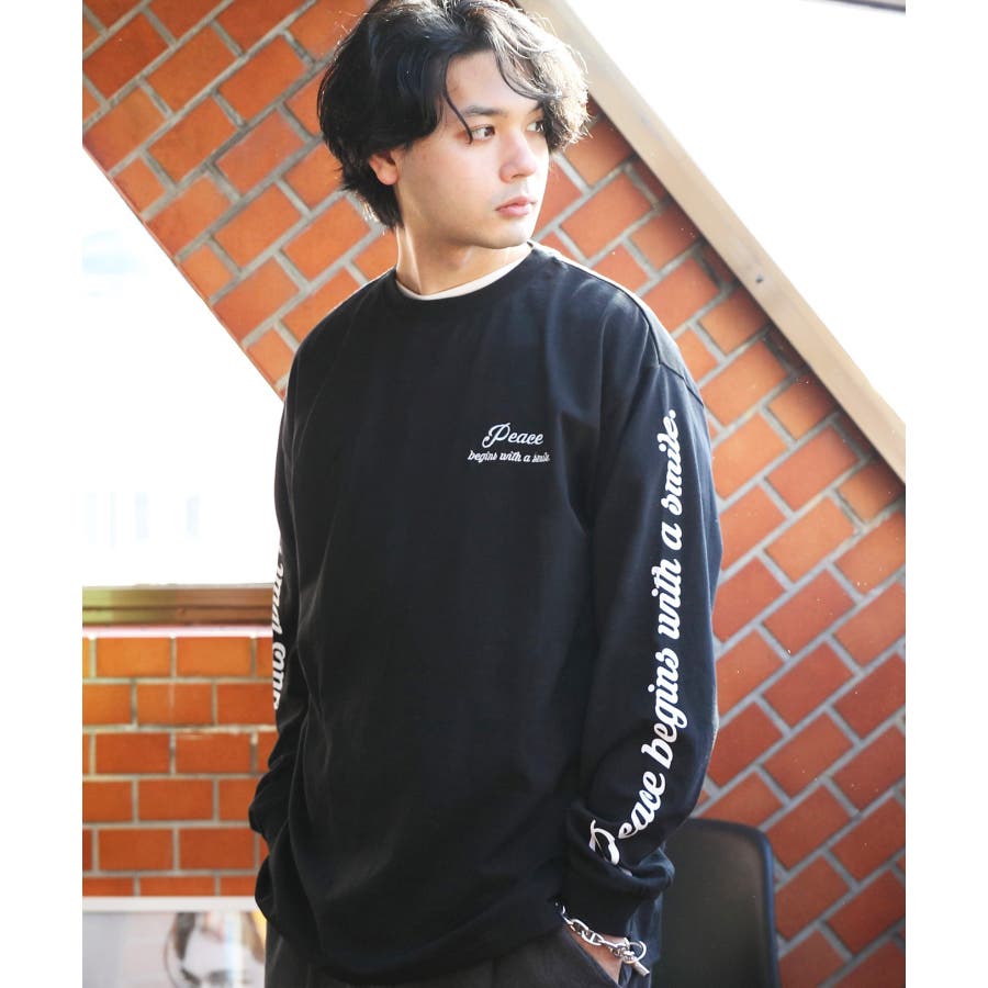 袖ロゴロングTシャツ ロンT メンズ[品番：EH000005910]｜8（eight