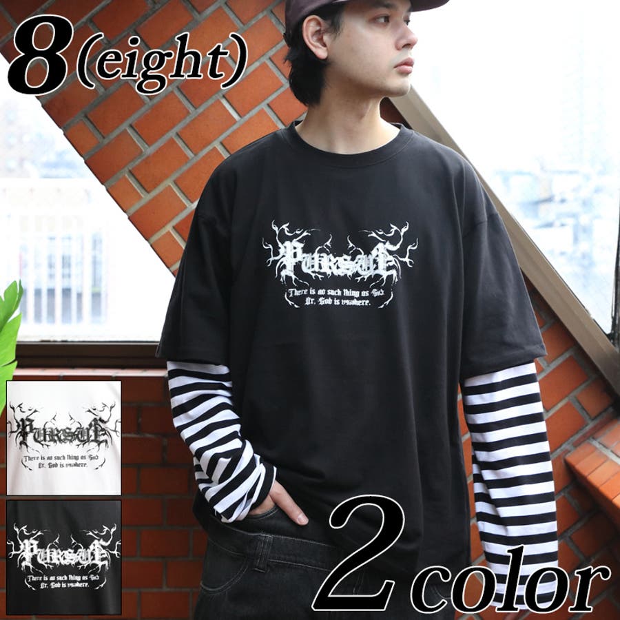 ボーダーロングTシャツ メンズ ロングTシャツ[品番：EH000005928]｜8