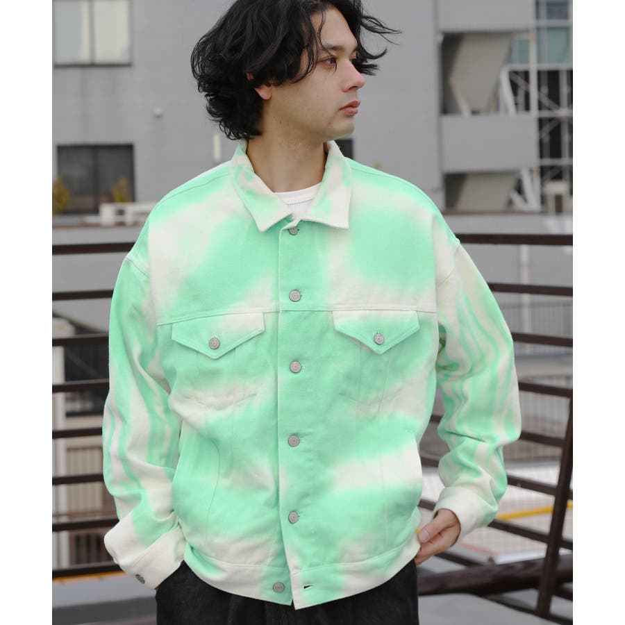 デニムジャケット メンズ ジージャン スプレー加工 [品番