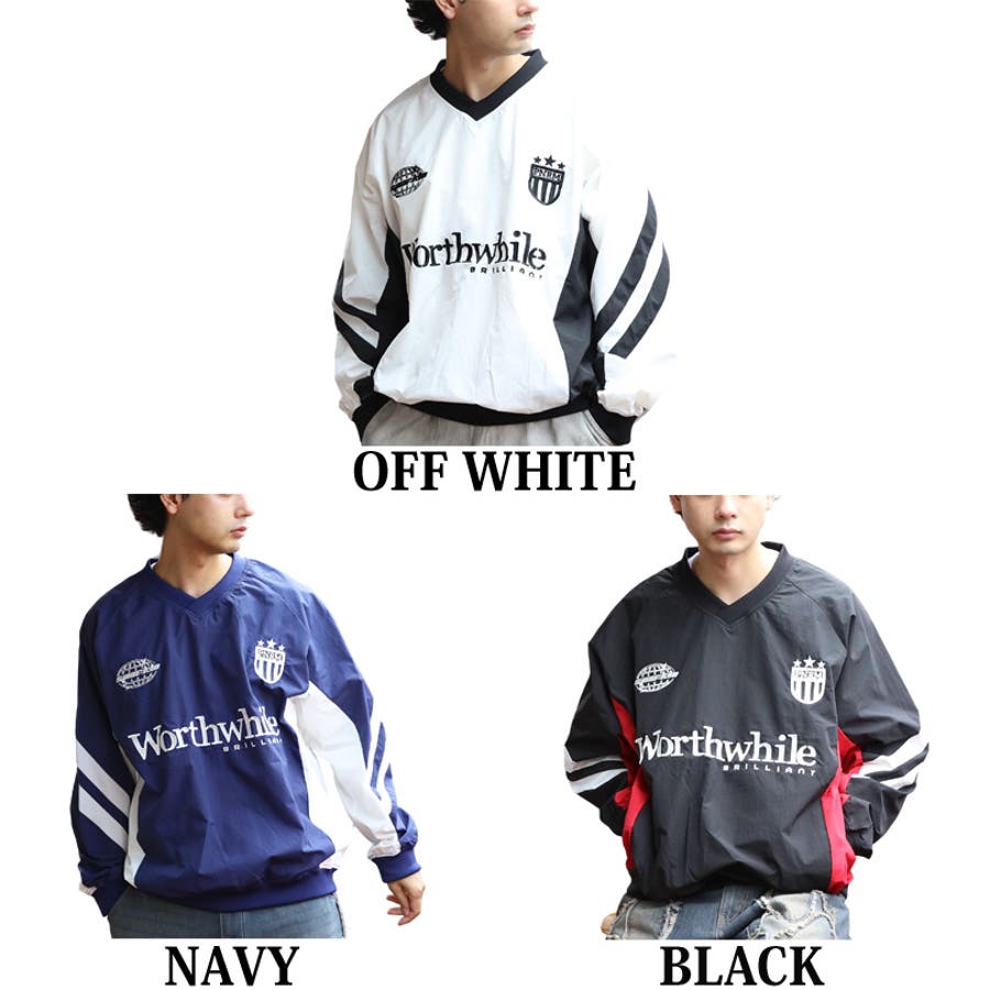 ユニホーム風 ナイロンプルオーバー メンズ レディース