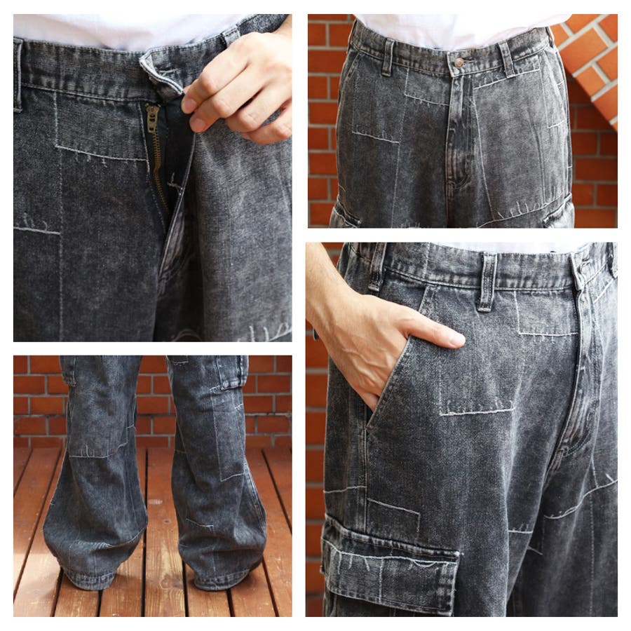 パッチワーク風カーゴパンツ / パンツ | エスニックファッション