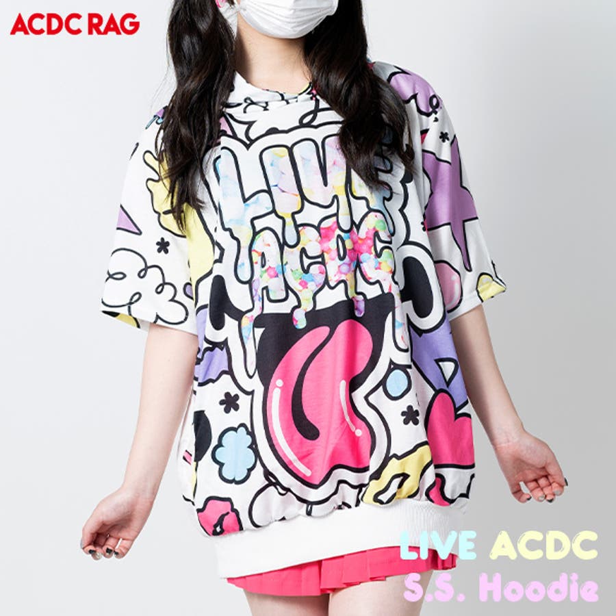 【まとめ買い】 肩車 ファン かわいい女の子 AC/DC ACDC バンド ライブ参戦 LIVE Tシャツ