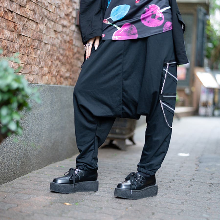 【即完売・絶版モデル】urkool　ユアクール　 ジッパー　サルエルパンツ 　黒 即完売・絶版モデル】urkool ユアクール ジッパー サルエル