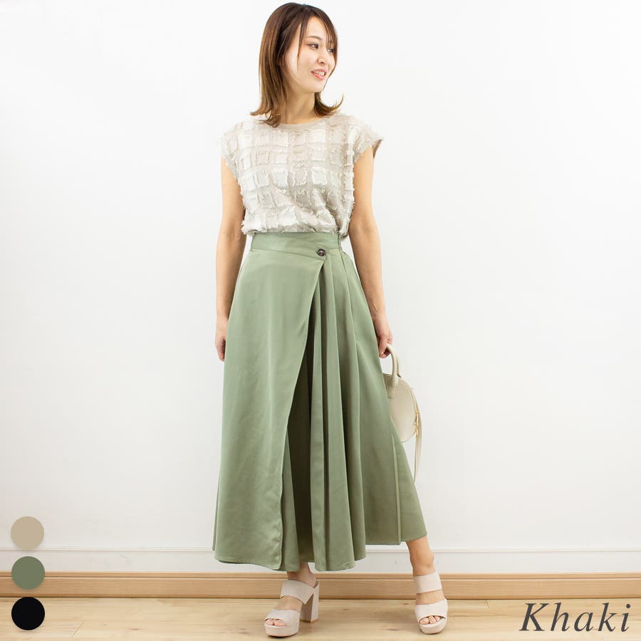 ツイルラッププリーツスカート[品番：ACTW0004375]｜A.NATALY