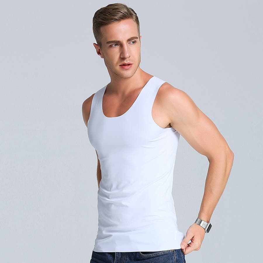 超弾力シームレスタンクトップ[品番：XT000003342]｜aimoha men