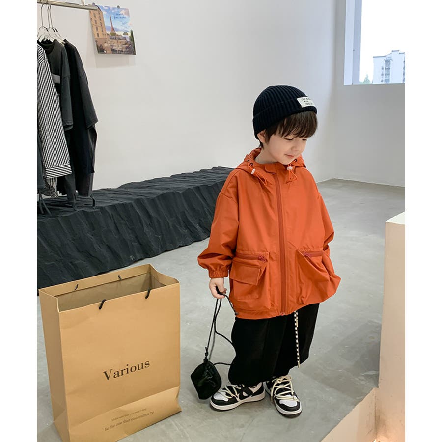 韓国子供服 無地マウンテンジャケット 韓国ファッション