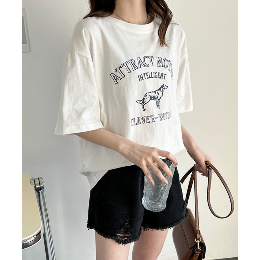 アメカジ風 プリントリンガーTシャツ カットソー[品番