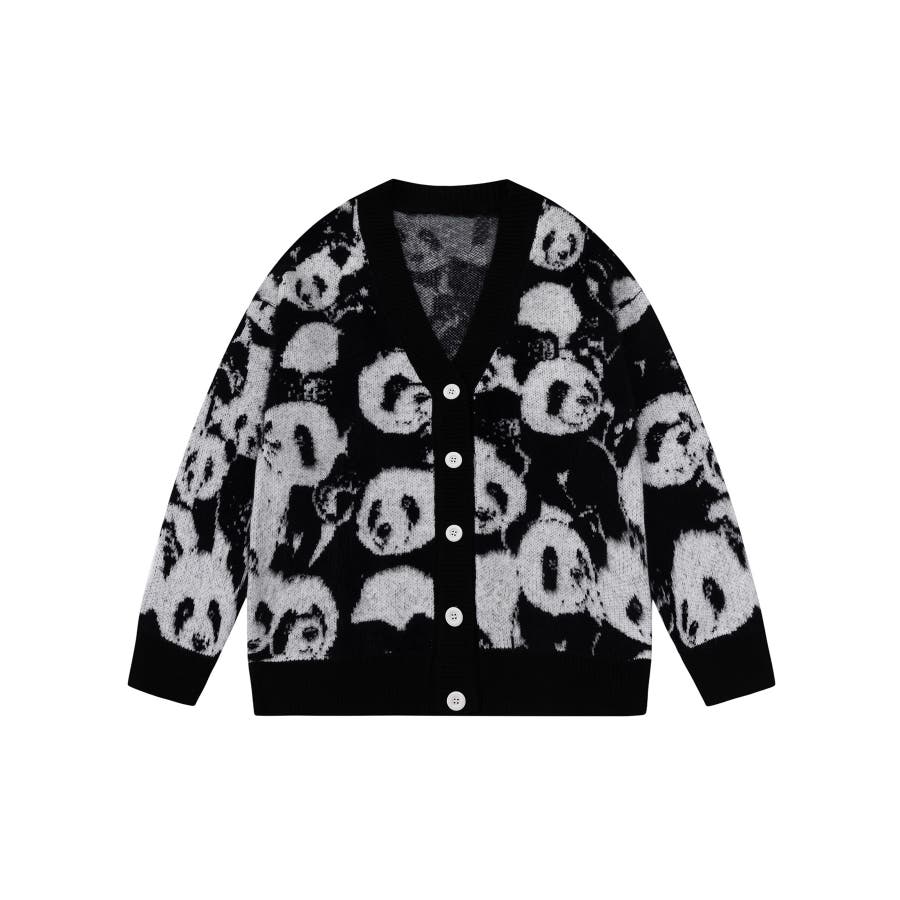 HOOK】パンダ総柄ニットカーディガン【AW】[品番：XT000010417]｜HOOK