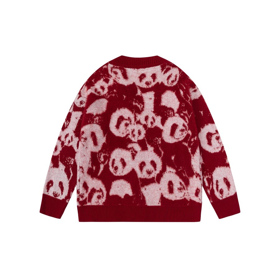 HOOK】パンダ総柄ニットカーディガン【AW】[品番：XT000010417]｜HOOK