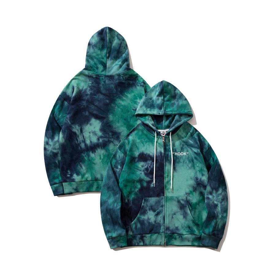HOOK -original- タイダイ染めジップパーカー[品番：XT000010274