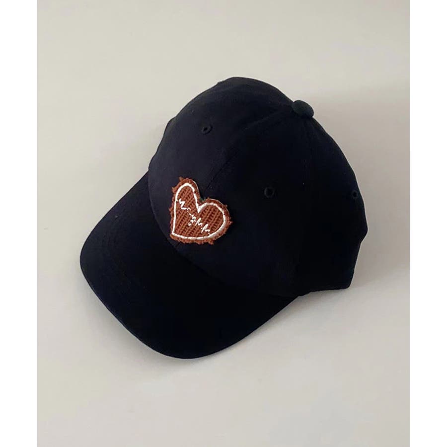 aimoha-KIDS-】韓国子供服 ハート刺繍キャップ[品番：XT000010305