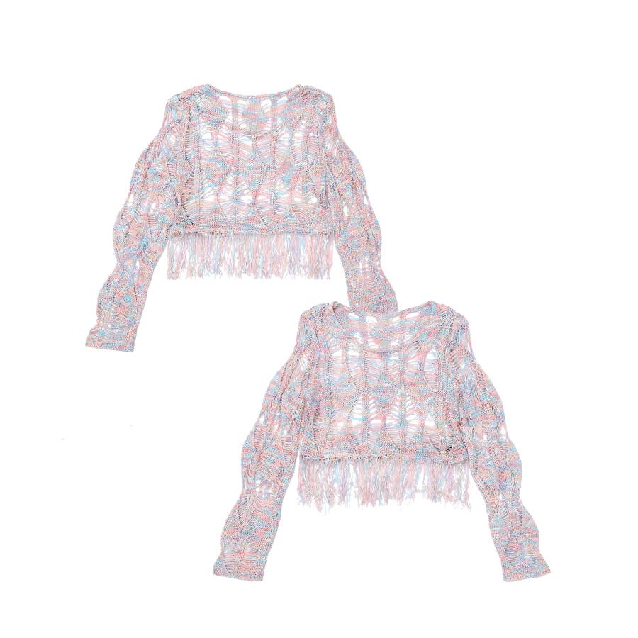 MISSONI オレンジタグ フリンジ 透かし編み サマーニット ポンチョ MISSONI オレンジタグ フリンジ 透かし編み サマーニット ポンチョ