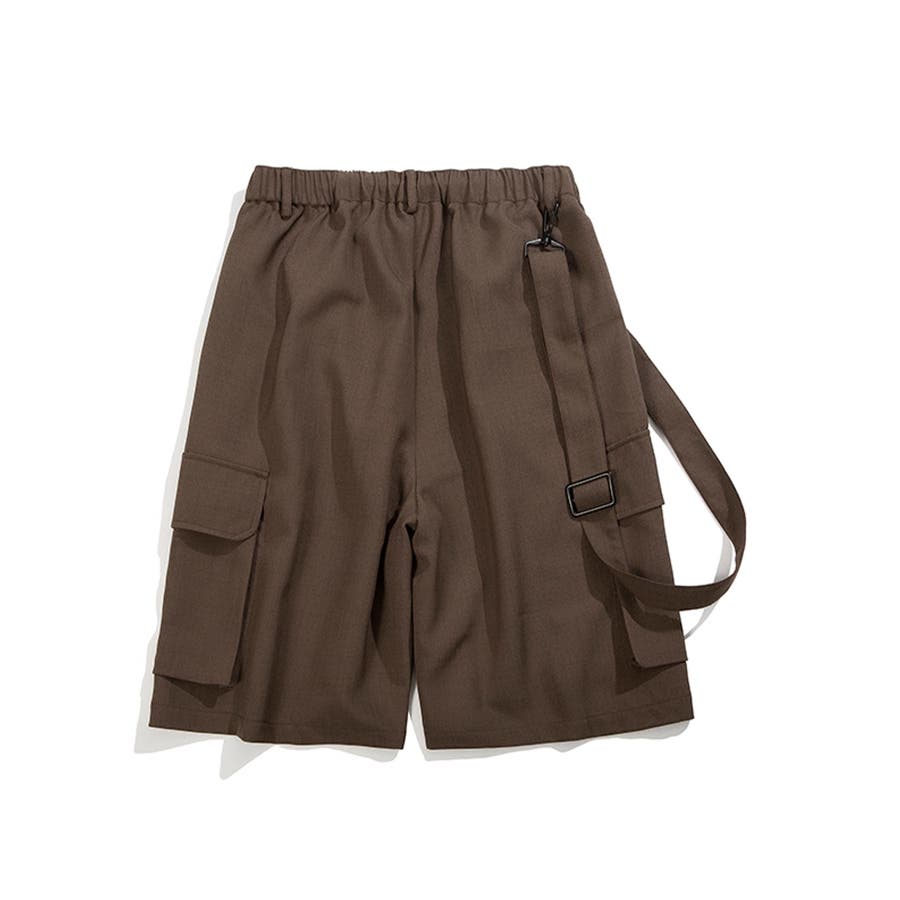 ファッション人気ブランドランキング サスペンダー付きカーゴハーフパンツ[品番：XT000013706]｜HOOK パンツ