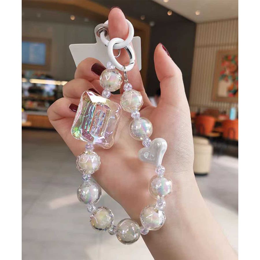 HOOK】for girls キラキラビーズスマホストラップ[品番：XT000014369