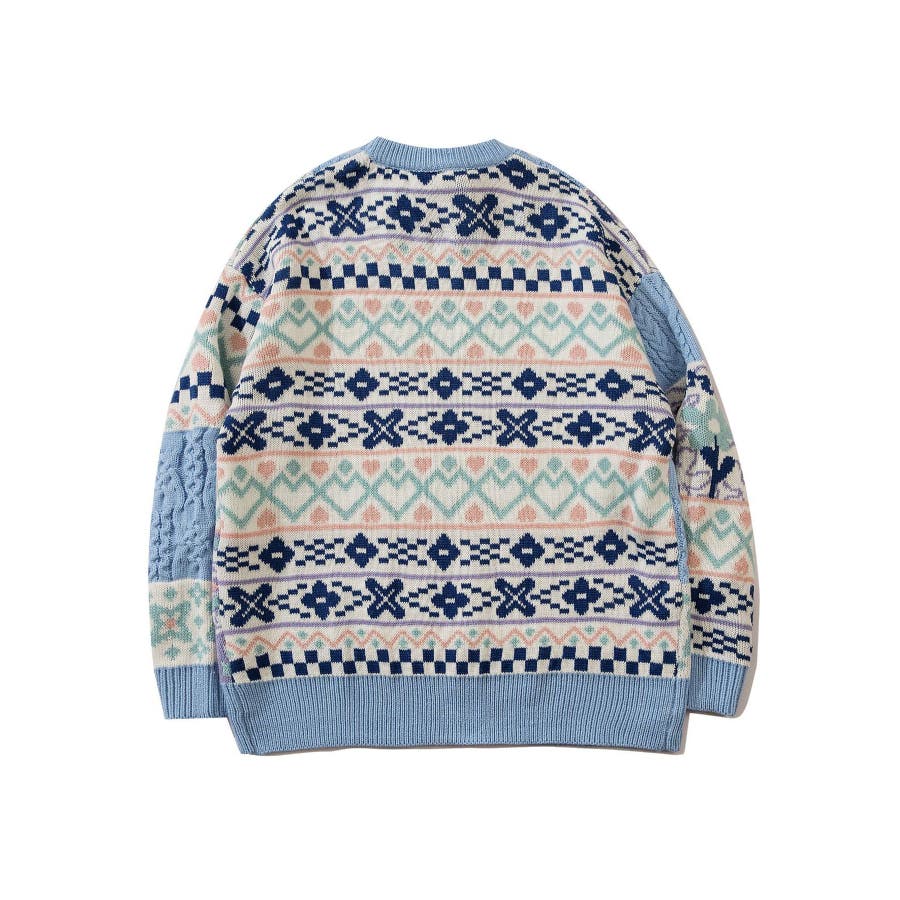 Yeah Right!! パッチワークニットセーター Yeah Right!! パッチワークニットセーター YEAH RIGHT