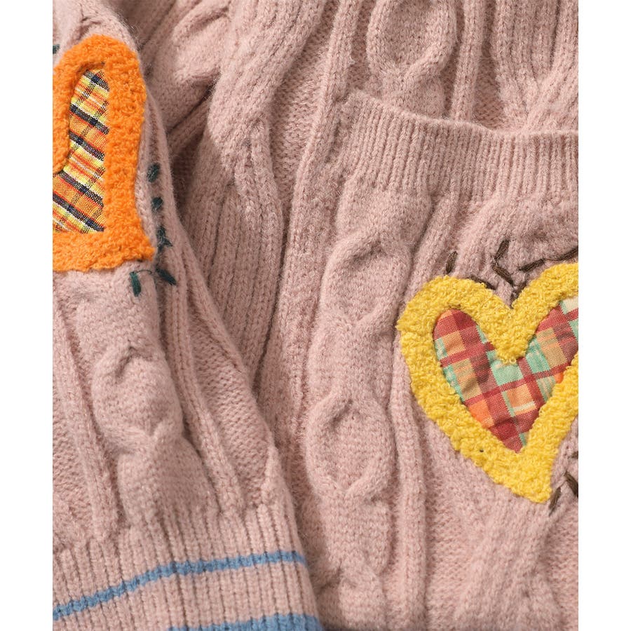 パッチワーク刺繍リンガーVネックカーディガン ユニセックス オーバーサイズ [品番：XT000006082]｜HOOK（フック）のメンズファッション通販｜SHOPLIST（ショップリスト）