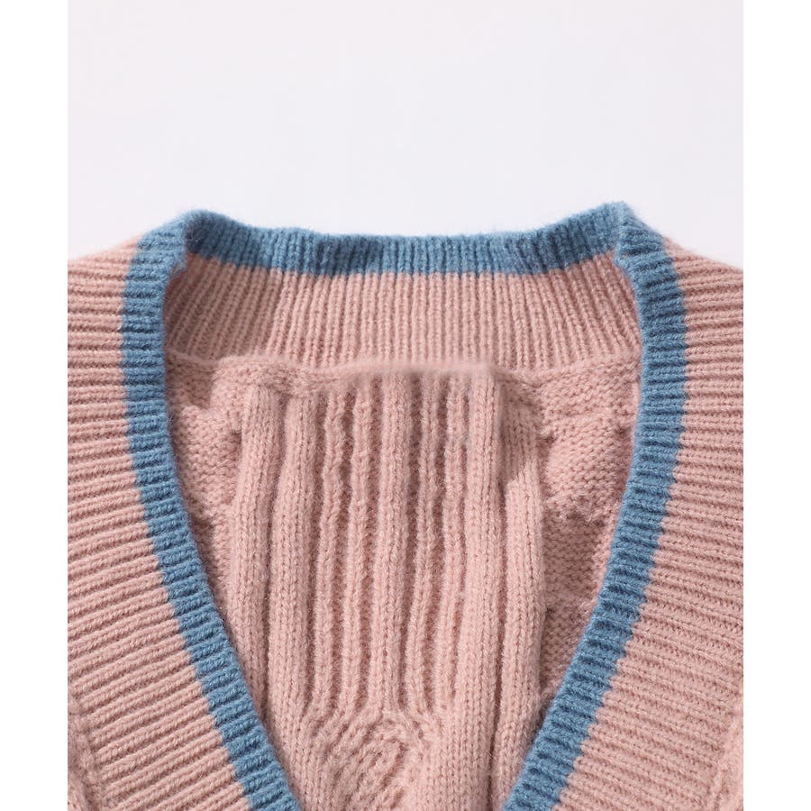 パッチワーク刺繍リンガーVネックカーディガン ユニセックス  オーバーサイズ[品番：XT000006082]｜HOOK（フック）のメンズファッション通販｜SHOPLIST（ショップリスト）
