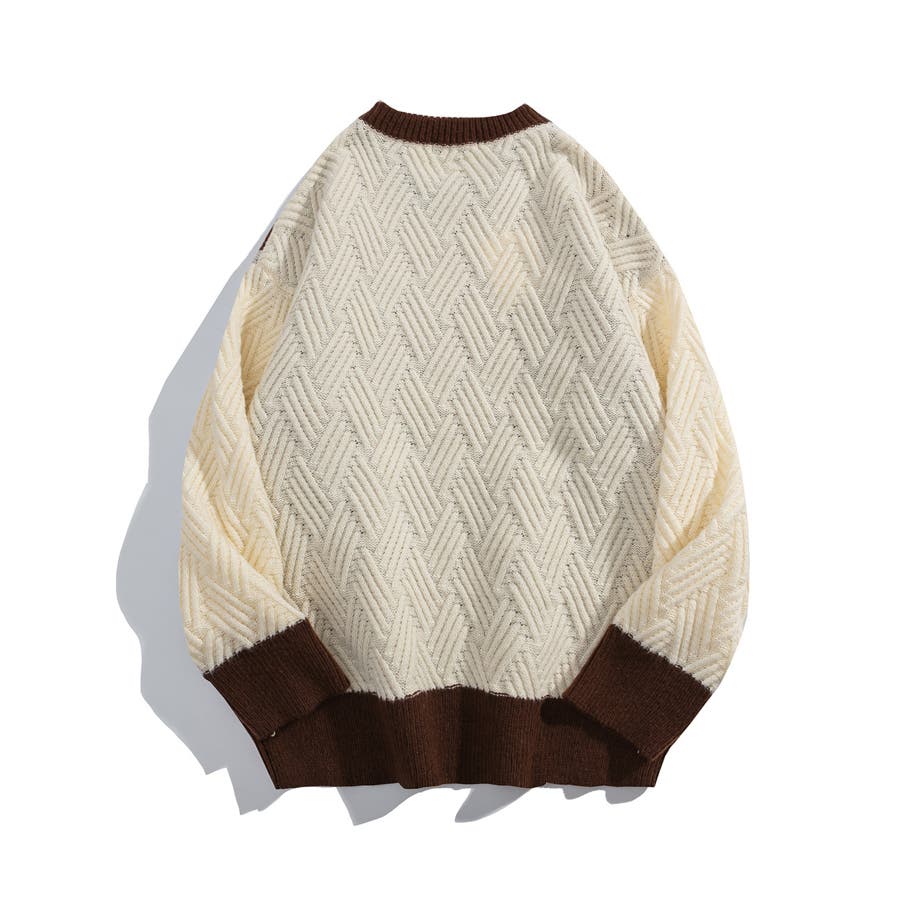 ブロックチェックハートイラストニット ストリート系 オラオラ系[品番