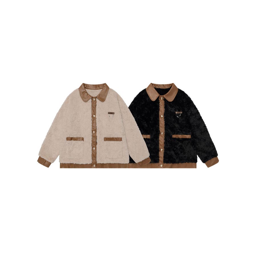 for girls PU異素材切り替えエコファージャケット [品番：XT000011906]｜HOOK（フック）のレディースファッション通販｜SHOPLIST（ショップリスト）